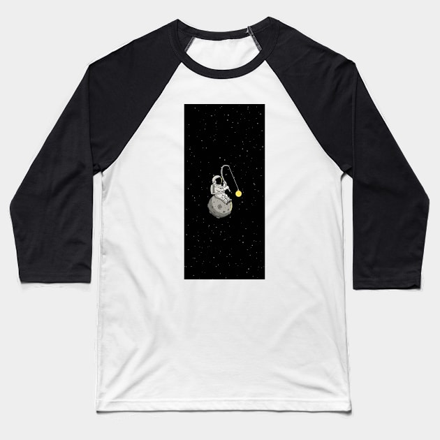 Space fishing Baseball T-Shirt by Dawaly